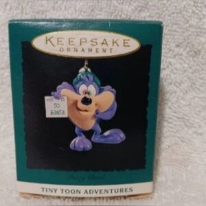 Vintage Looney tunes handcrafted tiny toon Dizzy Devil Christmas ornament